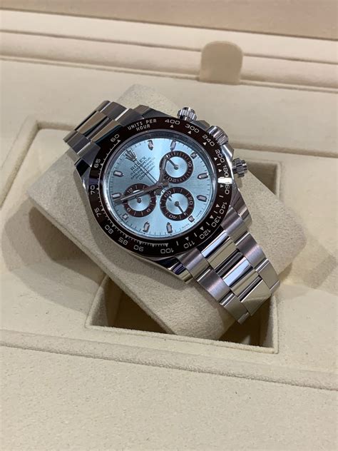 rolex daytona platinum 40mm ice blue|Rolex platinum watch price.